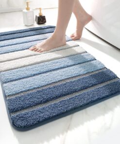 DEXI rutschfestes Badematte für Badezimmer, Dusche und Badewanne, weich und saugfähiger, Blau OEKO-TEX STANDARD 100