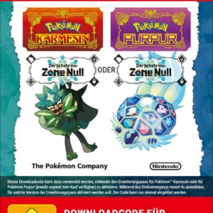 Pokémon Karmesin/Purpur - Der Schatz von Zone Null + Nintendo Switch + Familie + Geburtstag + Spieldownloadcode + 1 Spie