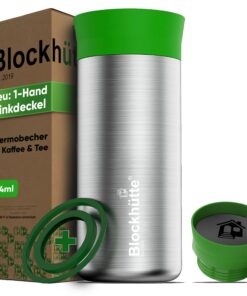 Edelstahl Thermobecher Blockhütte 354ml für Outdoor-Ausflüge | Coffee Mug Thermal Blockhütte 354ml mit 8h Haltbarkeit f
