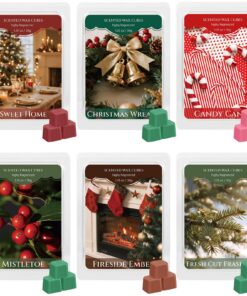 Herrlich Weihnachtlich Duftwachs für Duftlampe - 6 Stück natürliches Soja-Wachswürfel - Heimdekoration - 6kiye Düfte: Mi