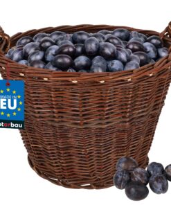KOTARBAU® Weidenkorb ø 50 cm mit Griffen - Braun - Multifunktional für Blumen, Spielzeug & Kaminholz
