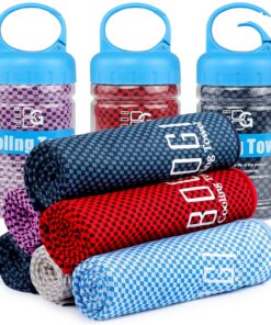 Kühlendes Handtuch BOGI für Yoga, Fitness und weitere Aktivitäten - 120x30 cm Kühlhandtuch KüHltuch Cool Towel