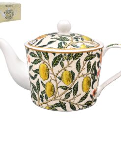 Elegant fruchtfarbene Keramik-Teekanne für Teeliebhaber - Leonardo Collection William Morris Teekanne mit Früchten | La