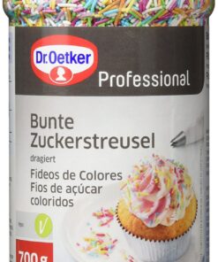 Dr. Oetker Professional Bunte Zuckerstreusel für Kekse und Torten bei Familien bei Hausessensabenden - leckeres Verasade