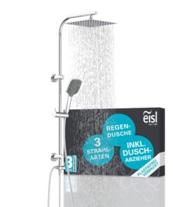 EISL EASY DELUXE Duschset für Badezimmer, Regendusche ohne Armatur 2 in 1, ideal für Families im Bad, inkl. Duschabziehe