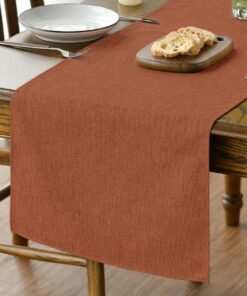 Artoid Mode Rostorange Tischläufer Saisonale Dekoration für die Küche OEKO-TEX STANDARD 100 40x140 cm Drinnen Party Abwa