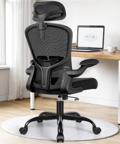 FelixKing Ergonomischer Bürostuhl für Office-Besucher, geschützte Rücken- und Kopfstütze beim Computerarbeiten, atembera