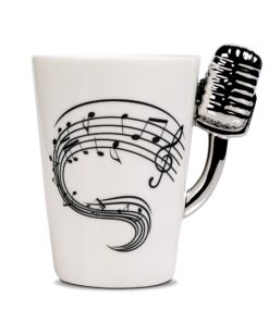 Retro Mikrofon Becher Schwarz Geschenkbox Für Musikliebhaber Mit Froster Funktion