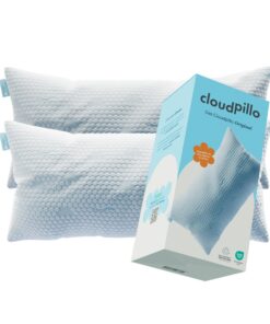 Cloudpillo Memory Foam Pillow - 2-Tenner-Set, Höhenverstellbar, Ergonomisch und Hypoallergene Kopfstützen, 40 x 80 cm