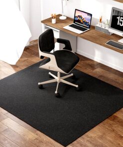 EXZFW Bodenschutzmatte für BüRostuhle, Unterlage für Schreibtischstühle, BüRostuhlmatte, Dunkelgrau, 150x180cm EXZFW B