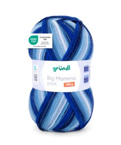 Gründl Wolle Big Mamma Print - Weich und hautfreundlich - 100% Polyacryl - 1 Knäuel 400 g / 1040 m - OEKO-TEX STANDARD 1