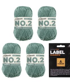 Myboshi No.2 inkl. Label, Baumwolle zum Häkeln und Stricken für Baby und Amigurumi, vegan, 60 Grad waschbar, 50g Ll 100m