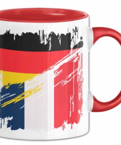 Frankreich Deutschland Flagge Halb Deutscher Halb Franzose Fußball - Zustimmung für Germany 2024 - Rot