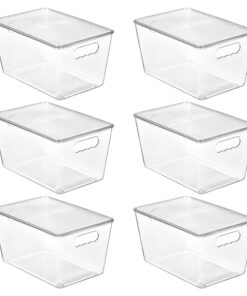 Vtopmart Aufbewahrungsboxen mit Deckel 6 Stück Stapelbar (L) – Küche Organisation & Kühlschrank Aufbewahrung