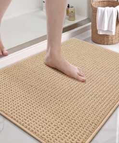 COLOR&GEOMETRYUltraweicher Badteppich rutschfest Waschbar 40x60cm Chenille Absorbierend für Badezimmer, Dusche und Badew