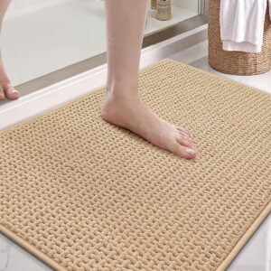 COLOR&GEOMETRYUltraweicher Badteppich rutschfest Waschbar 40x60cm Chenille Absorbierend für Badezimmer, Dusche und Badew