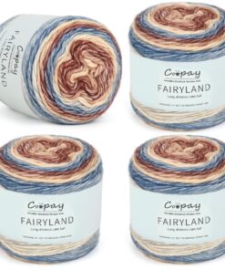 Coopay Mehrfarbiges Gradient Häkelgarn, Super Weich Wolle zum Häkeln - Schön Farbverlaufswolle für Elegante Pullover, Hü