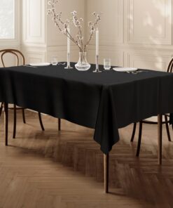 Qualitäts Tischdecke Textil EckigFür Schwerenochsen in der Küche und Speisekammer ideal 150 x 250 cm, Farbe wählbar Schw