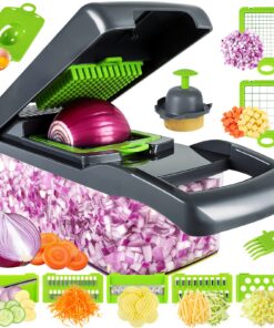 MAIPOR Pro Zwiebelzerkleinerer - Multifunktionaler 13-in-1 Gemüseschneider mit 8 Klingen