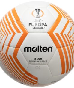 Molten UEFA Europa League Fußball - weiß/orange - Ideal für Fan QColor: Weiß/Orange - Größe: 5