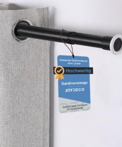 Joydeco Multifunktionale Gardinenstange ohne Bohren - Ideal für moderne Wohnraume | Joydeco Teleskopstange 360-410cm -