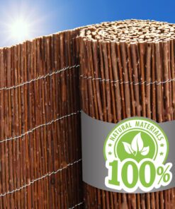 Deine Oase: Wetterfest Balkon Sichtschutz Gartenzaun - Weidenzaun für Terrasse und Garten