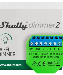 Shelly Dimmer 2 - Intelligenter WLAN Dimmer mit-ios Android App, Kompatibel mit Alexa & Google Home | Shelly Dimmer 2 -