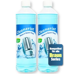 Cleanerist 2x 1L Scherkopfreiniger Nachfüllflüssigkeit für Braun Clean & Renew – Lemon Fresh – Ersatz zum Nachfüllen von