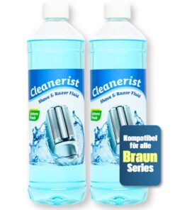 Cleanerist 2x 1L Scherkopfreiniger Nachfüllflüssigkeit für Braun Clean & Renew – Lemon Fresh – Ersatz zum Nachfüllen von