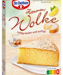 Dr. Oetker Zitronen-Wolke Backmischung, luftig-locker Zitronen-Rührkuchen, einfache Zubereitung 6er Pack 430 g, fürCake