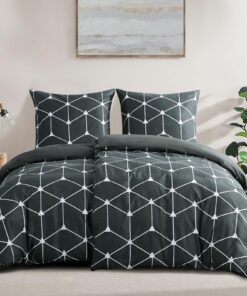 RUIKASI 135x200 4teilig Bettwäsche Anthrazit - Weich & Bügelfrei für das perfekte Schlafzimmer OEKO-TEX STANDARD 100