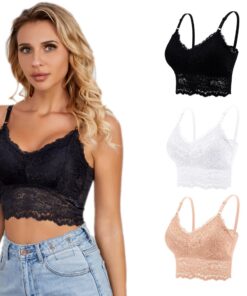 Maiclaice Damen Spitze BH Mit Polsterungsexy und bequem - für jede Você - Ohne Bügel Büstenhalter 75A
