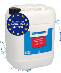 PoolsBest pH Plus Heber flüssig 30% Natronlauge I optimaler Pool pH-Wert Regulierung I hochwertiger pH Heber I für profe