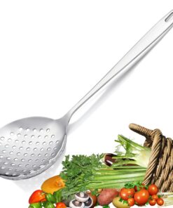 Kerafactum Edelstahl Abtropfkelle 32 cm Simmer Highlandschiene Hochglänzend
