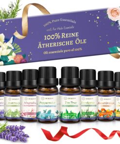 Ätherische Öle Set für Frauen - 8x10ml Aromatherapie Duftöl, Rein Aroma Öl für Diffuser, Massage und Kerzenherstellung -