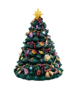 Spetebo Retro Spieluhr Oh Tannenbaum drehend - Deko Weihnachtsbaum zum Aufziehen mit Musik - Weihnachtsdeko Tischdeko fü