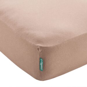 Spannbettlaken Berlin BxL+H 120x200+30 cm Taupe Microsatin Hautfreundlich für Boxpringbetten Matratzen bis 30 cm Höhe, 2