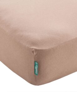 Spannbettlaken Berlin BxL+H 120x200+30 cm Taupe Microsatin Hautfreundlich für Boxpringbetten Matratzen bis 30 cm Höhe, 2