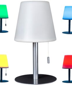Northpoint LED Akku Tischlampe Warmweiß Dimmbar Waterfest 30cm | Northpoint LED Akku Tischleuchte 30 Stunden Laufzeit R