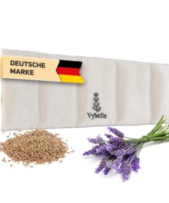 Körnerkissen mit Lavendel für Entspannung und Wärme in der Mikrowelle - Ideal für Nacken und Schultern - 51x17cm - Abneh