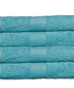 Naturemark Frottee-Handtücher 4er Set 50x100 cm, 100% Baumwolle, 500 g/m² – Türkis