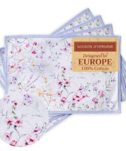 Maison d'Hermine 100% Baumwoll Tischsets -(dekorative, waschbar, 33 cm x 48 cm) für Dinnerpartys und Hochzeiten - Sommer