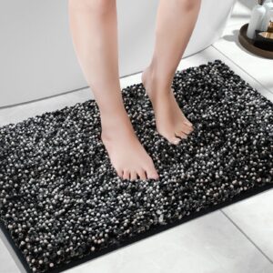 Yimobra Rutschfester Chenille Badezimmerteppich für Flauschigkeit und Luxus Maschinenwaschbar und wasserabsorbierend, Sc