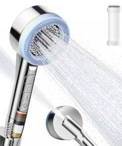 Wassersparender Duschkopf FYTSDIK Hochdruck mit Filter für Entfernung von harten Wasser und Chlorrückständen | 4 Strahl