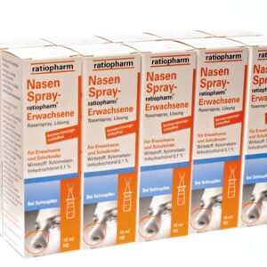 NASENSPRAY Ratiopharm für Erwachsene bei Sinusitis - 10 Packungen x 15ml, Sparset - Husten und Nasennebenhöhlenentzündun