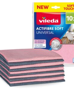 Vileda Actifibre Soft Universal Mikrofasertücher | Saugstarke & streifenfreie Reinigungstücher für alle glatten Oberfläc