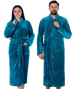 Gräfenstayn Kuschelfleece Bademantel Damen Herren S-XXXL OEKO-TEX ohne Kapuze