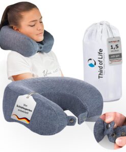 Flugzeug ANDAR QuickDry Ergonomisches Reise-Kissen für Ruhe im Auto und Camping | ANDAR QuickDry Thermoregulierendes Na