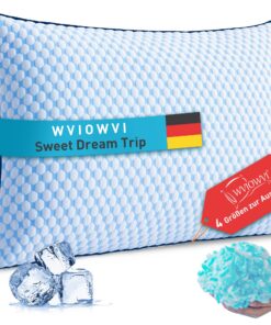 WVIOWVI Kühlendes Memory Foam Kopfkissen 50x70, Ergonomisches Nackenkissen für Seiten- und Rückenschläfer