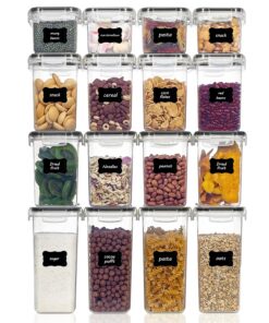 Vtopmart Luftdichte Vorratsdosen 16er Set BPA-frei mit Etiketten & Stift für Küche Mehl Zucker